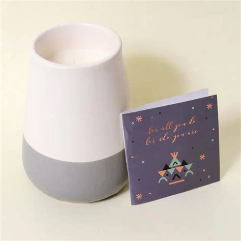 Buy Grey Ceramic Scented Jar Candle Online | The Maeva Store
