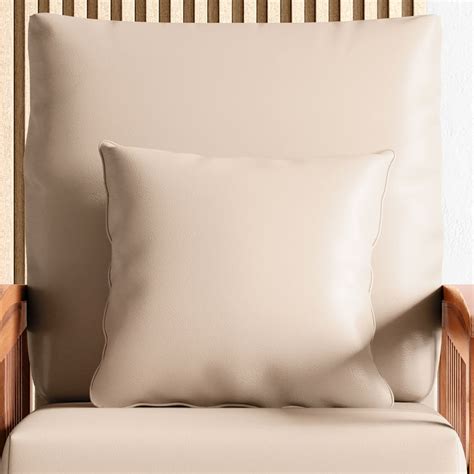 Buy Abby Faux Leather 1-Seater Sofa with Cushion - Customized Furniture ...