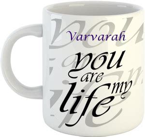 LOLPRINTT You are my life Varvarah 350 ml white ceramic Ceramic Coffee ...