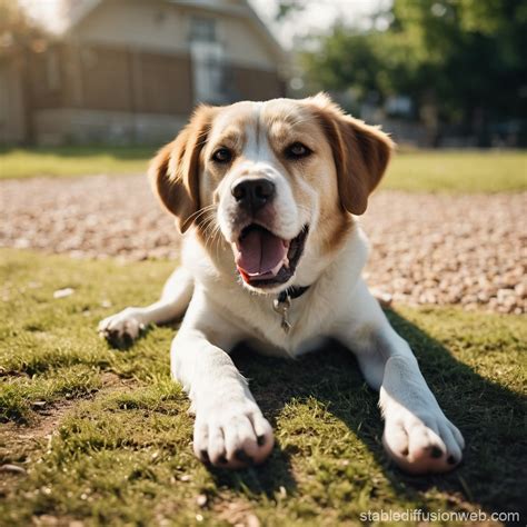Dog Licking Feet | Stable Diffusion Online
