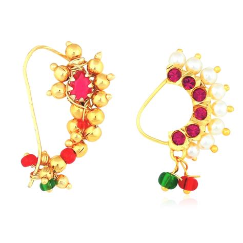 Buy SHAYZA Maharashtrian Traditional Pearl Temple Jewellery marathi ...