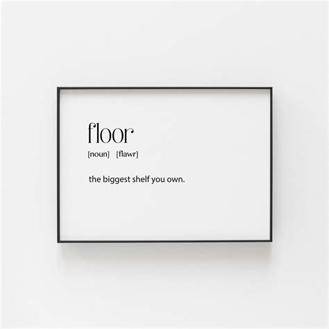 Floor Definition Print, Teen Wall Art for Bedroom, Humorous Wall Art ...