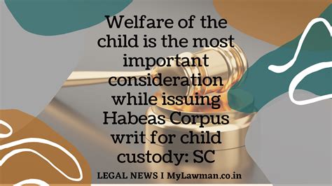 [Legal News] Welfare of the child is the most important consideration ...