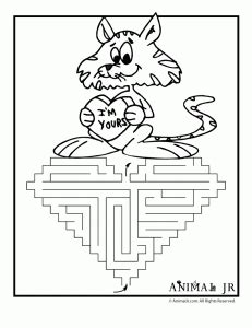 Free Printable Valentine Mazes | Animal Jr.