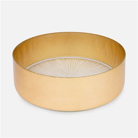 Shop Clear and Gold Serving Bowl with Goil Foil Rim - at Best Price ...