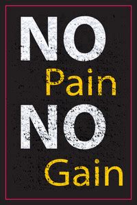 Quote poster NO PAIN NO GAIN (300 GSM) paper,multicolor, 12*18 inch HD ...