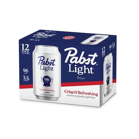 Pabst Blue Ribbon Pabst Light Beer, 12 Pack, 12 fl oz Cans (12 fl oz ...