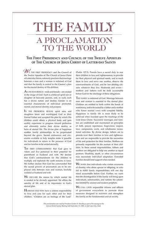 The Family: A Proclamation to the World