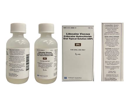 Roxane Laboratories Lidocaine Viscous HCl 2% Solution Bottle 100 mL (1ea)