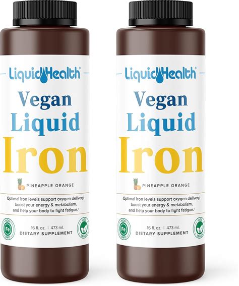 Amazon.com: LIQUIDHEALTH Vegan Liquid Iron Supplement with SunActive & Ferrochel Fe - Natural ...