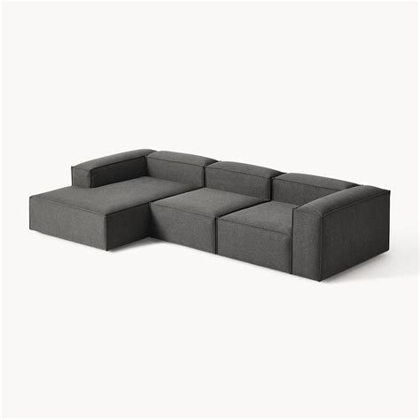 ElegantEdge 3 Seater Dark Grey L Shaped Sofa – Nestroots