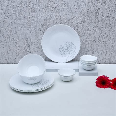 Buy Arias Fluted Tree Of Life Dinner Set - 14 Pieces Online | Nilkamal ...