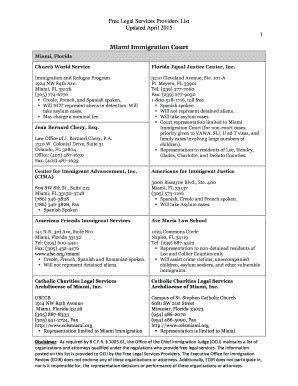 Fillable Online Miami Immigration Court Fax Email Print - pdfFiller
