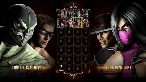 mortal kombat 9 characters select screen