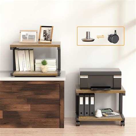 Buy Printer Stand, Printer Table with Storage, Under Desk Printer Stand ...