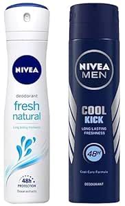 Buy Nivea Men & Women Deodorant Spray Fresh Natural, 150Ml And ...