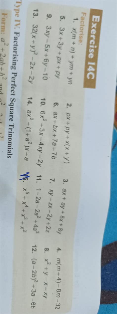 answer this exerciseplease write now.Factorise these questionsplease ...