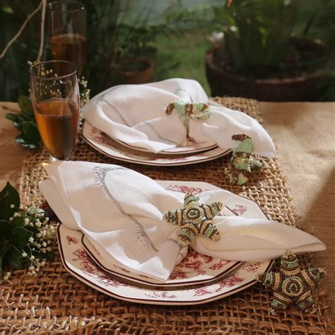 Napkin Rings - Sealife Beaded Set of 4 – Revive Home