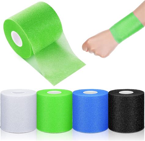 Amazon.com: 4 Pieces Foam Underwrap Athletic Foam Tape Sports Pre Wrap ...