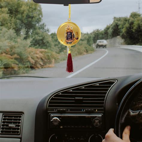 Diviniti 24K Gold Plated Double Sided Ram Lalla & Jai Shri Ram Car Dan ...