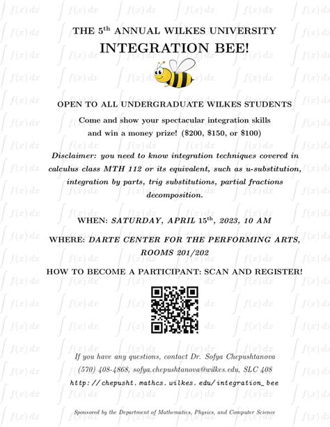 The Fifth Annual Wilkes University Integration Bee – Today@Wilkes