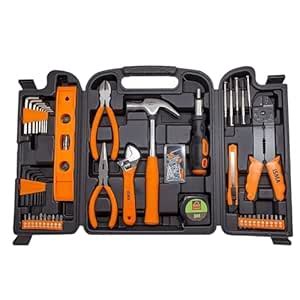 ISMA 129-Piece Tool Kit | Portable Household Hand Tool Set in Carry ...