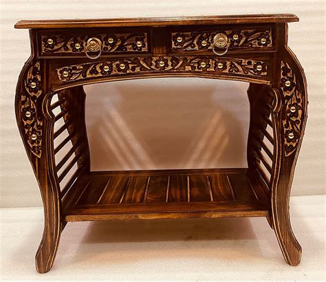 Australian Handicraft Wooden Stool/Bedside Table/for Bedroom & Livin ...