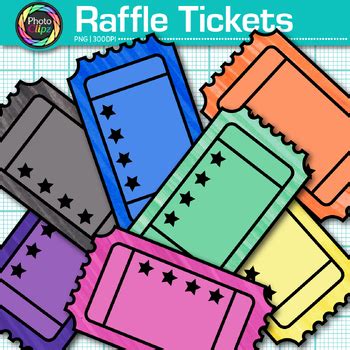 Blank Raffle Ticket Clipart: Cute Classroom Prize Clip Art Transparent ...