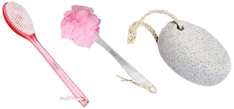Buy Vega New Luxury Bristle Bath Brush for Gentle Body Massage, Pink ...