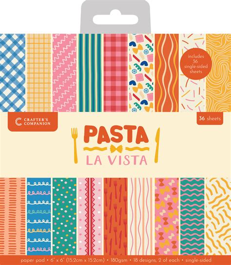 Pasta La Vista 6x6 Inch Paper Pad (CC-PLV-PAD6) - Craftlines B.V.