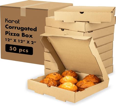 Karat Pizza Boxes 12 x 12 [50 Pack] Kraft India | Ubuy