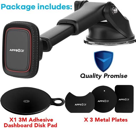 Buy APPS2Car Magnetic Phone Car Mount, Universal Dashboard Windshield ...