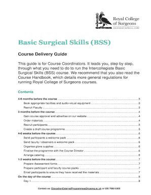Fillable Online Basic Surgical Skills (BSS) Fax Email Print - pdfFiller