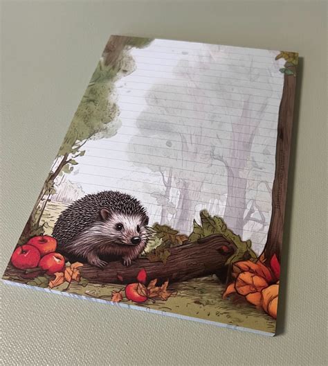 Notizblock / Schreibblock / Din A5 / Briefpapier - Igel