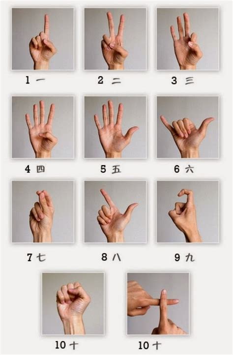 Image result for Chinese Sign Language Numbers