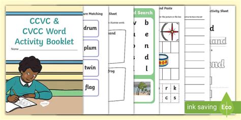 CCVC and CVCC Words Activity Booklet | Twinkl