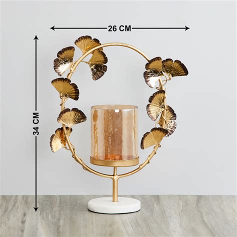 Buy Eternity Ginko Leaf Hurricane Holder from Home Centre at just INR ...