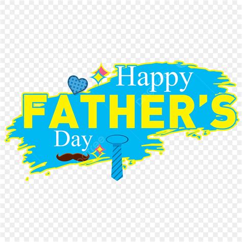 Happy Fathers Day Clipart Vector, Blue Yellow Happy Father Day Banner ...