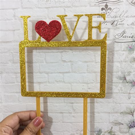Love Photo Frame Cake Topper - FRCT002 – Cake Toppers India