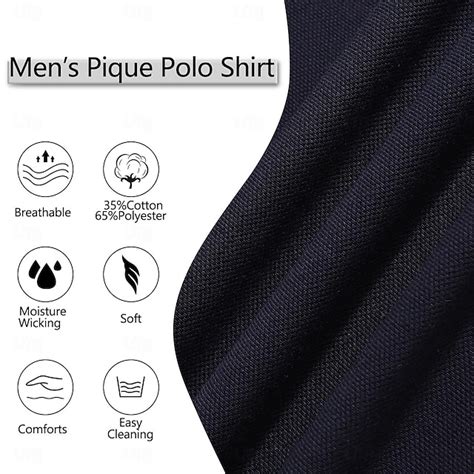 Men's Polo Shirts Golf Shirt Work Business Stand Collar Banded Collar ...
