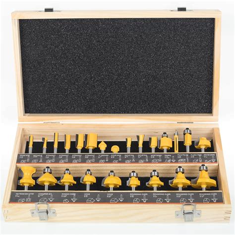 Router Bits Set 1/4 Shank - BAIDETS 24PCS Router Bit for Professional ...