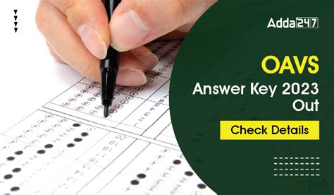 OAVS Answer Key 2023 Out for TGT PGT Posts, Direct Link