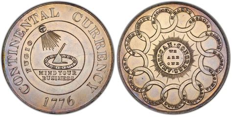 "1776" $1 Continental Currency Elder Restrike, Silvered Cu (Regular ...