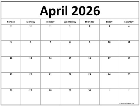 Free Printable April 2026 Calendar With Holidays - calendar.mammycares.com
