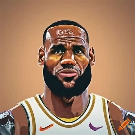 Lebron james face on Craiyon
