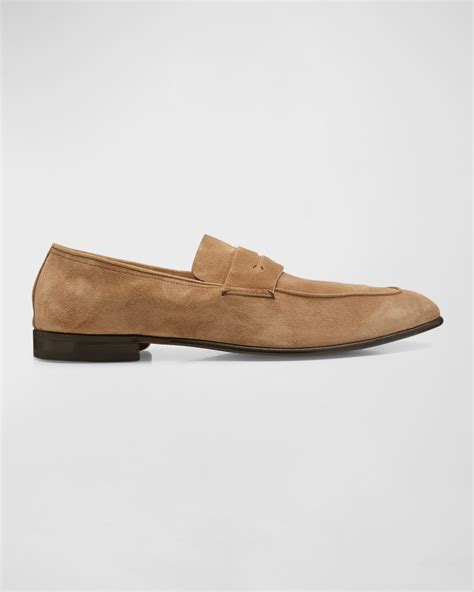 Brunello Cucinelli Men's Suede Hybrid Moccasin Loafers | Neiman Marcus
