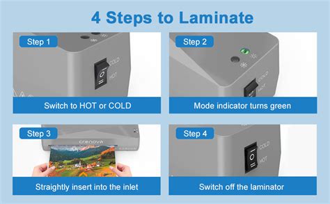 Crenova A4 Laminator Machine with 10 Laminating Pouches, 9 Inch Thermal ...