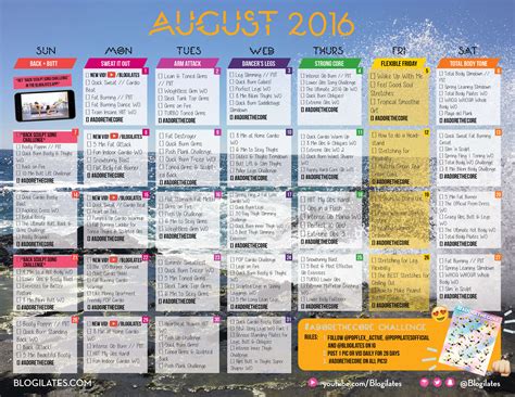 Blogilates Calendar 2024