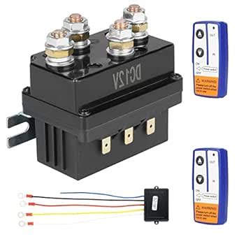 12V 500A Winch Solenoid Relay Contactor for 8000-15000lbs ATV UTV ...
