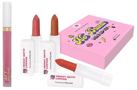 Buy MyGlamm POPxo Makeup Collection -Mini Lip Kit-No Drama-7.5gm & LIT ...